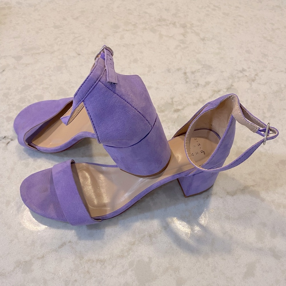 A New Day Purple chunky heel